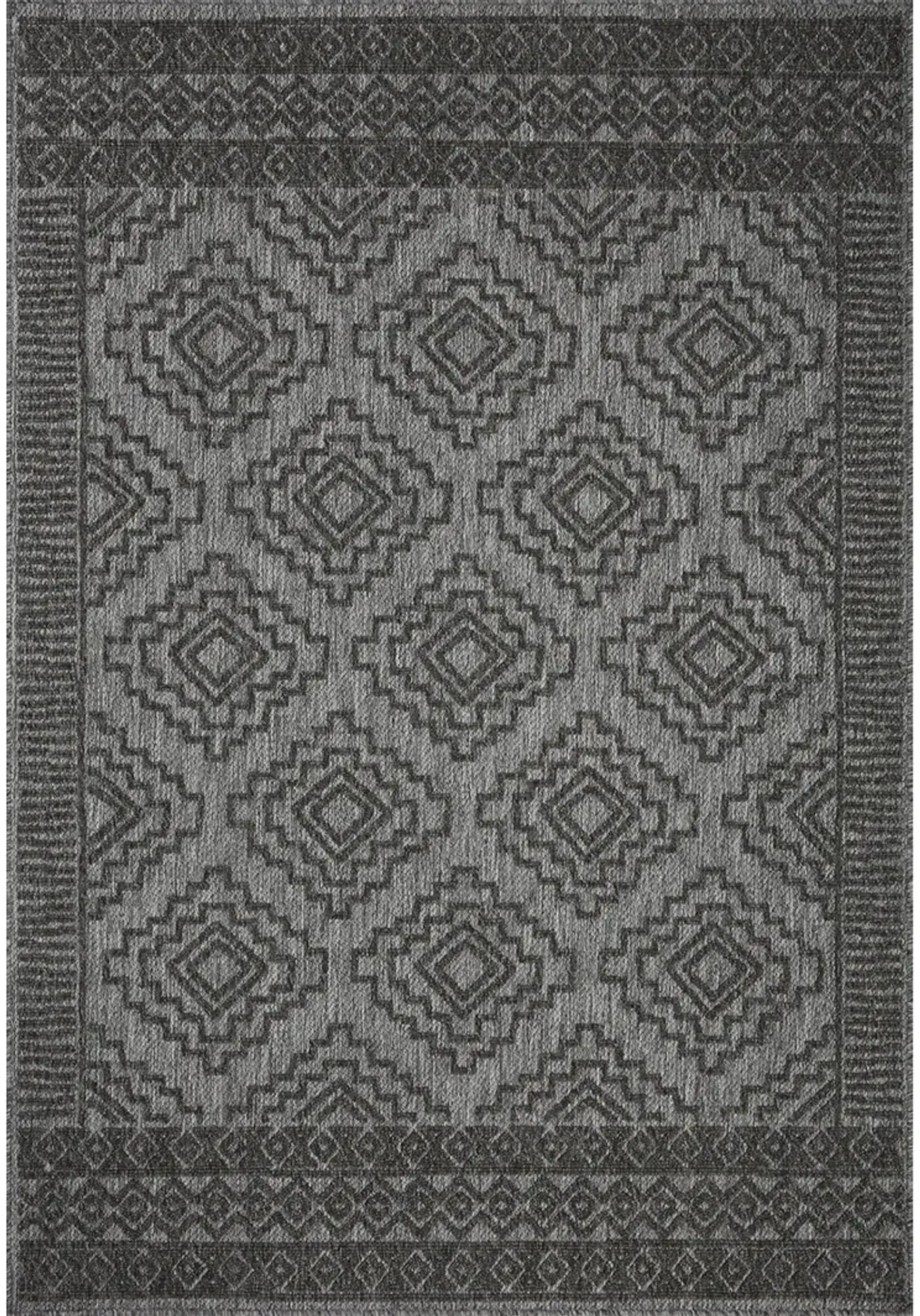 Rainier RAI06 Grey/Charcoal 5'3" x 7'7" Rug