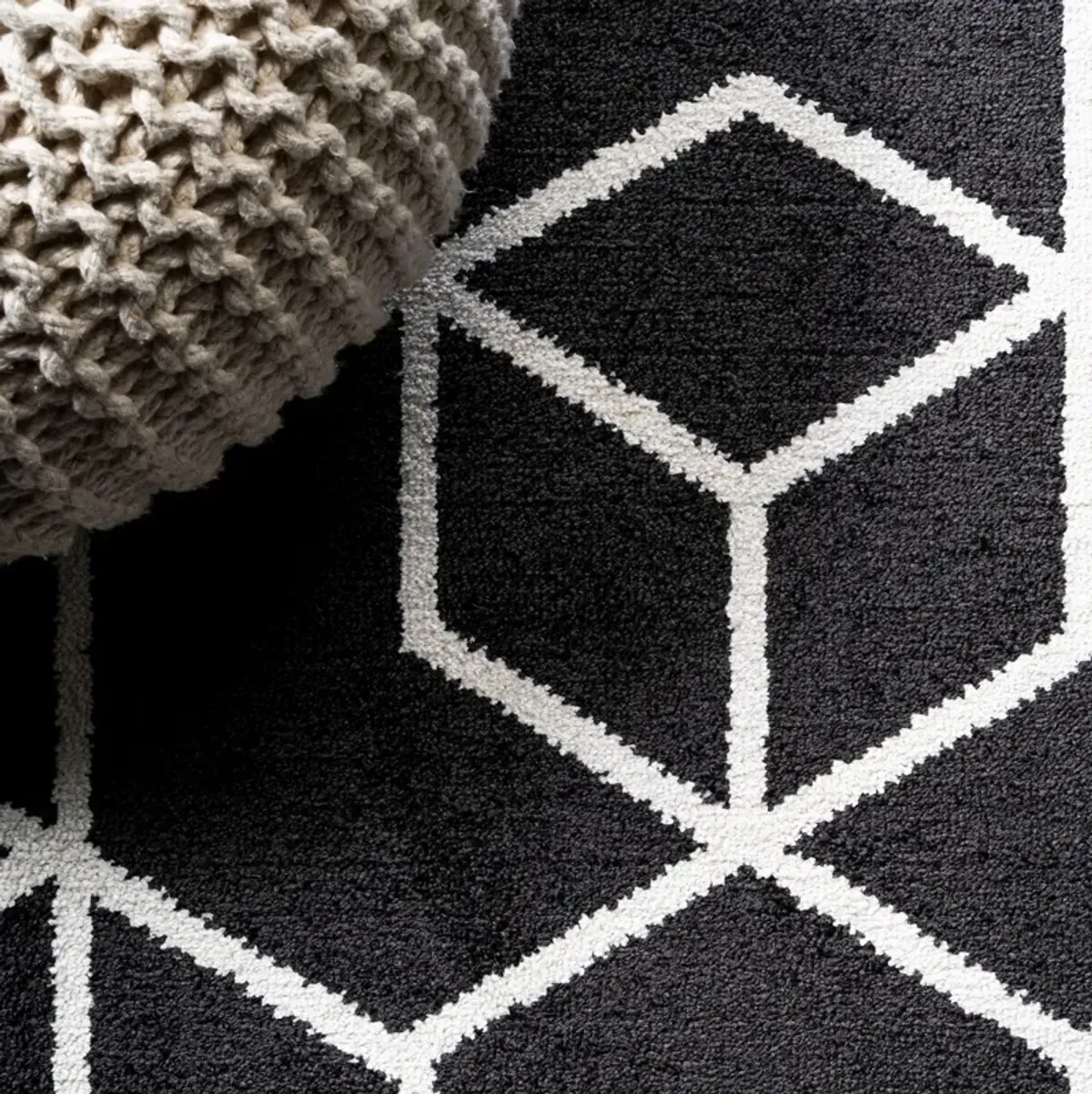 Tumbling Blocks Modern Geometric Area Rug