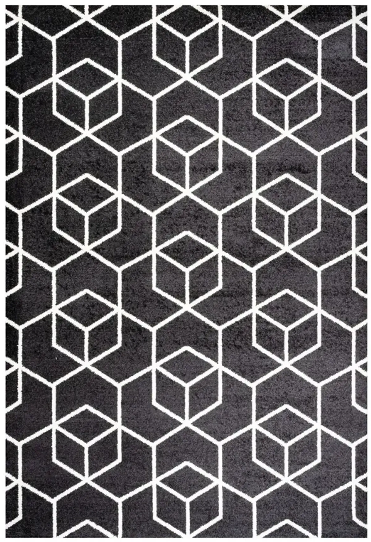 Tumbling Blocks Modern Geometric Area Rug