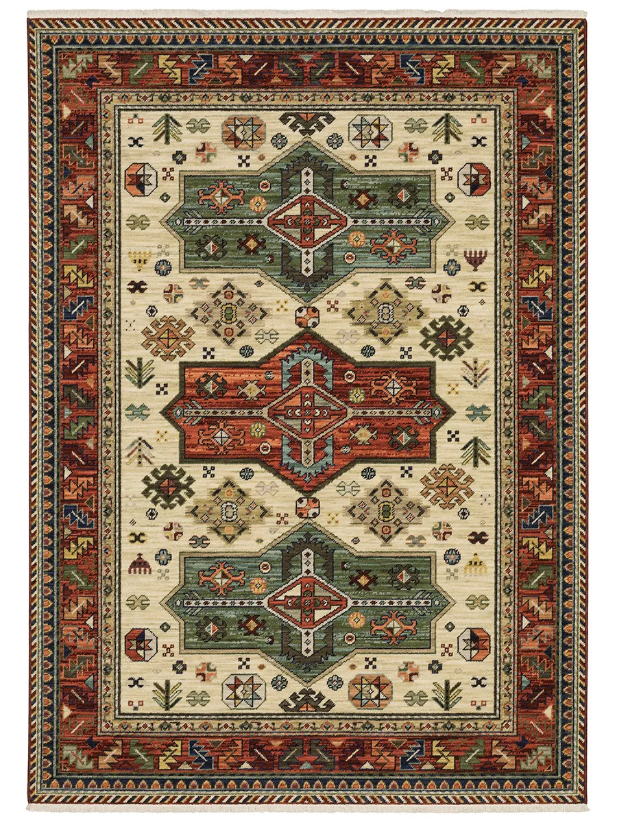 Lilihan 3'3" x 5' Red Rug