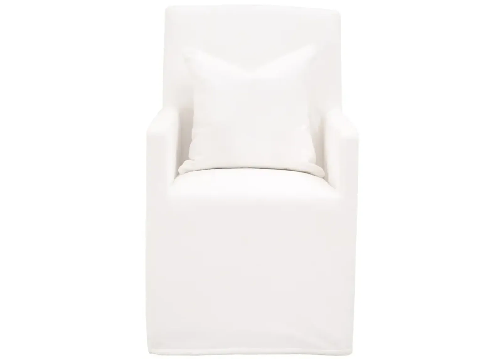 Slipcover Arm Chair with Casters