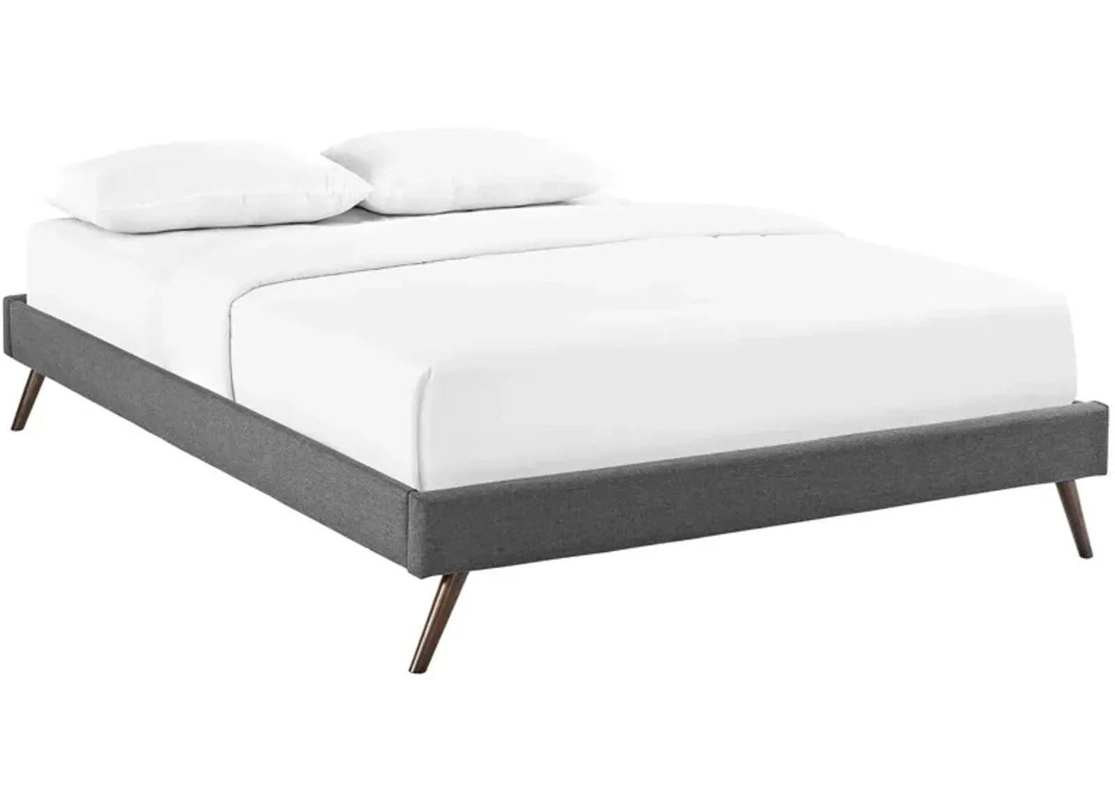 Modway - Loryn Queen Fabric Bed Frame with Round Splayed Legs