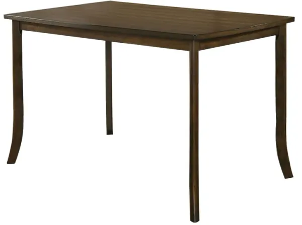 Rectangular Wooden Top Counter Height Table with Saber Legs, Brown-Benzara