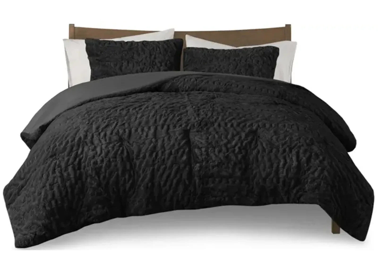 Gracie Mills Hanna Faux Fur Down Alternative Comforter Set