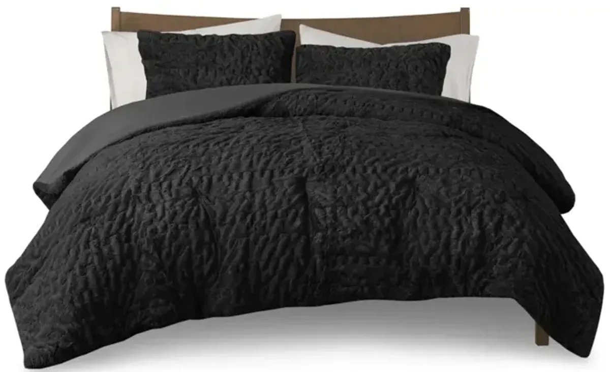 Gracie Mills Hanna Faux Fur Down Alternative Comforter Set