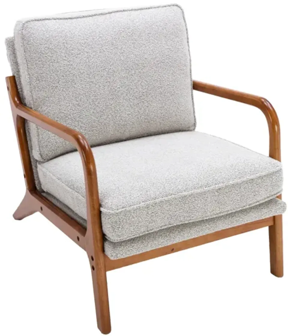 Wood Frame Armchair, Modern Accent Chair Lounge Chair For Living Room