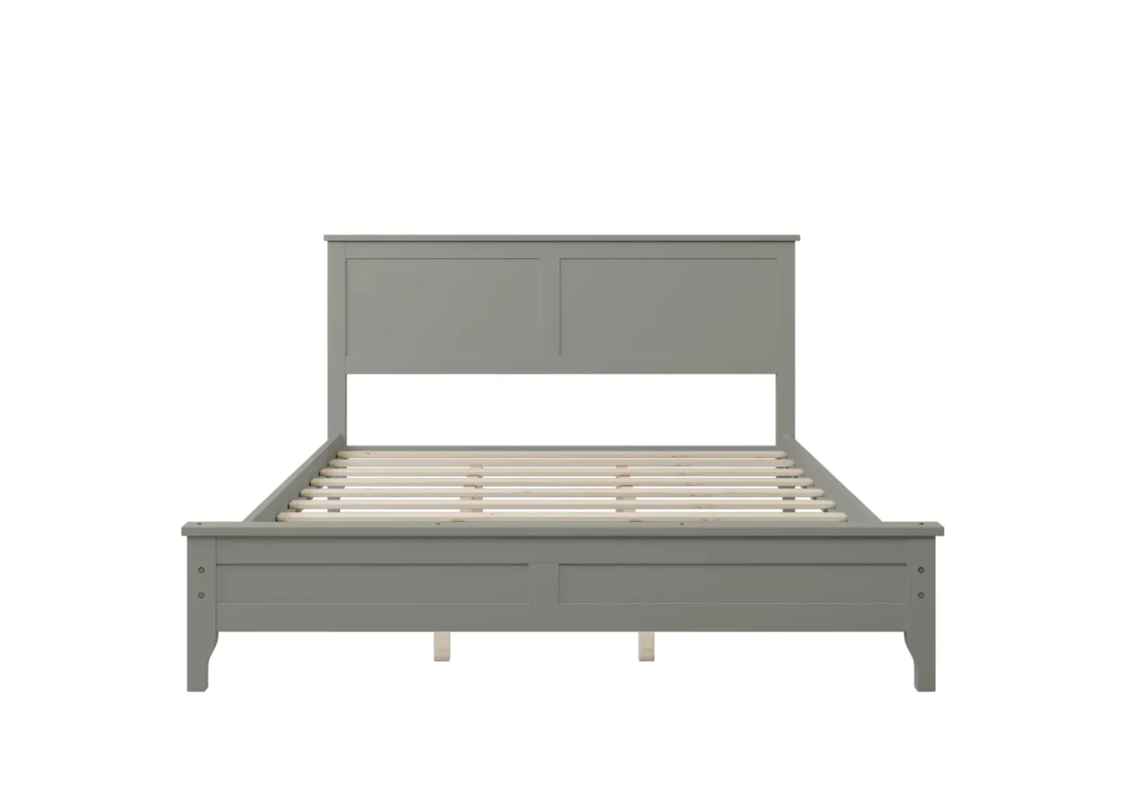 Modern Solid Wood Queen Platform Bed