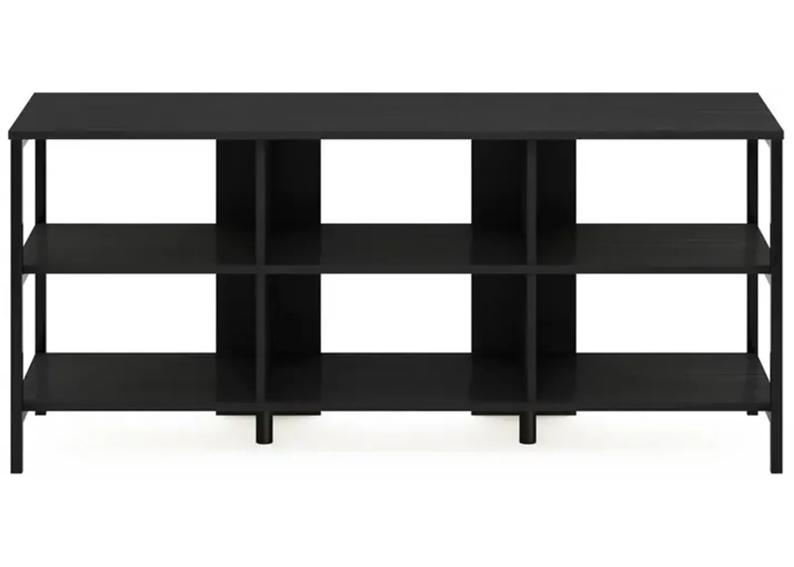 Furinno Camnus Modern Living TV Stand for TVs up to 60 Inch, Americano/Black