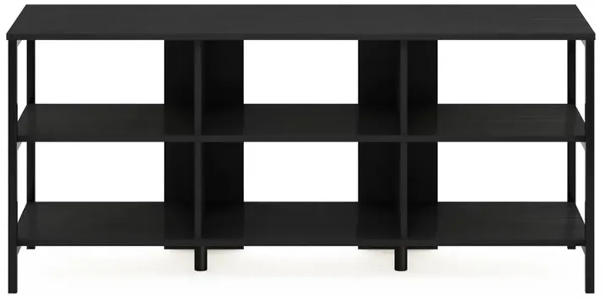 Furinno Camnus Modern Living TV Stand for TVs up to 60 Inch, Americano/Black