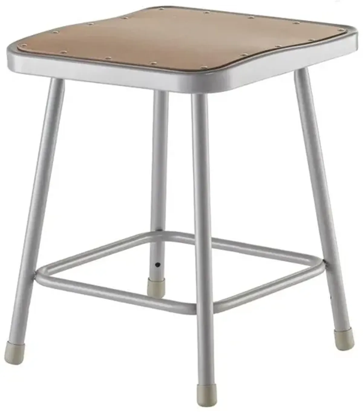 NPS® 18" Heavy Duty Square Seat Steel Stool, Grey