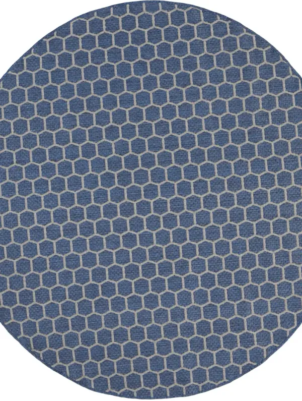 Twist Reversible TWS01 Blue 8' x Round Rug
