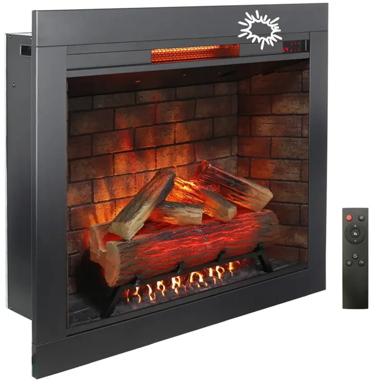 Streamdale 33" Electric Fireplace Insert with Trim Kit, Touch Panel, Sound