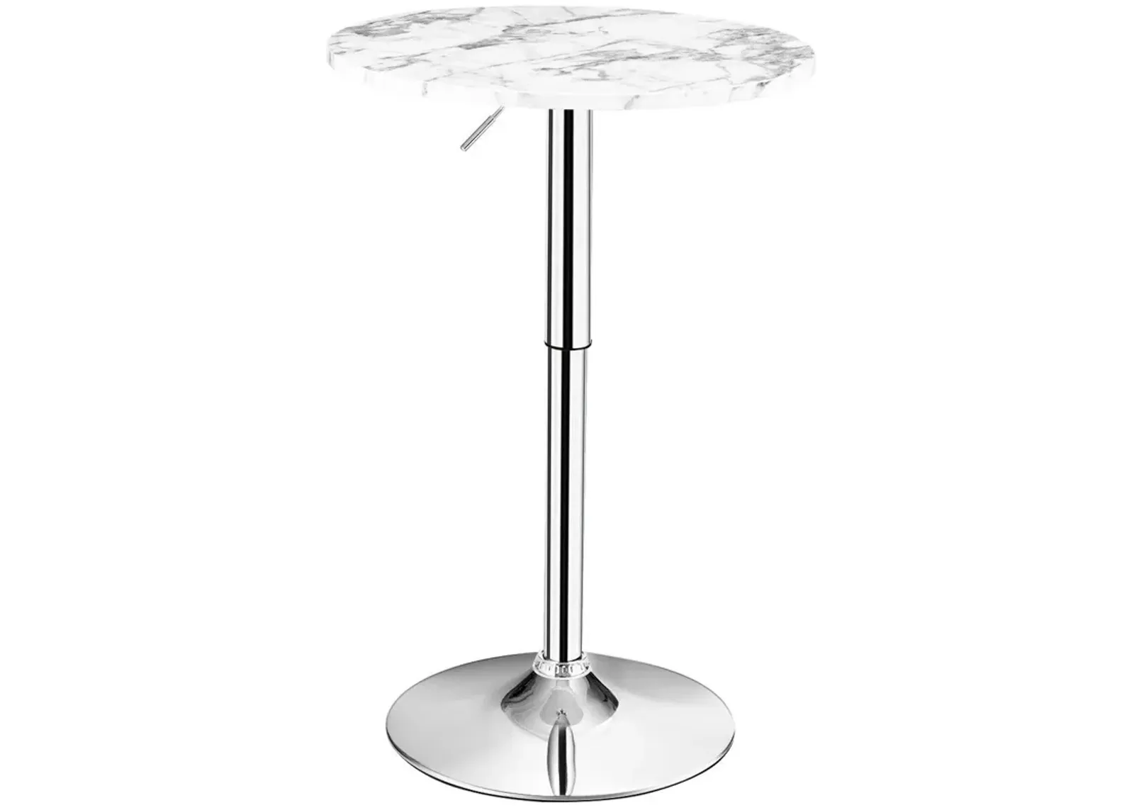 360� Swivel Cocktail Pub Table with Sliver Leg and Base