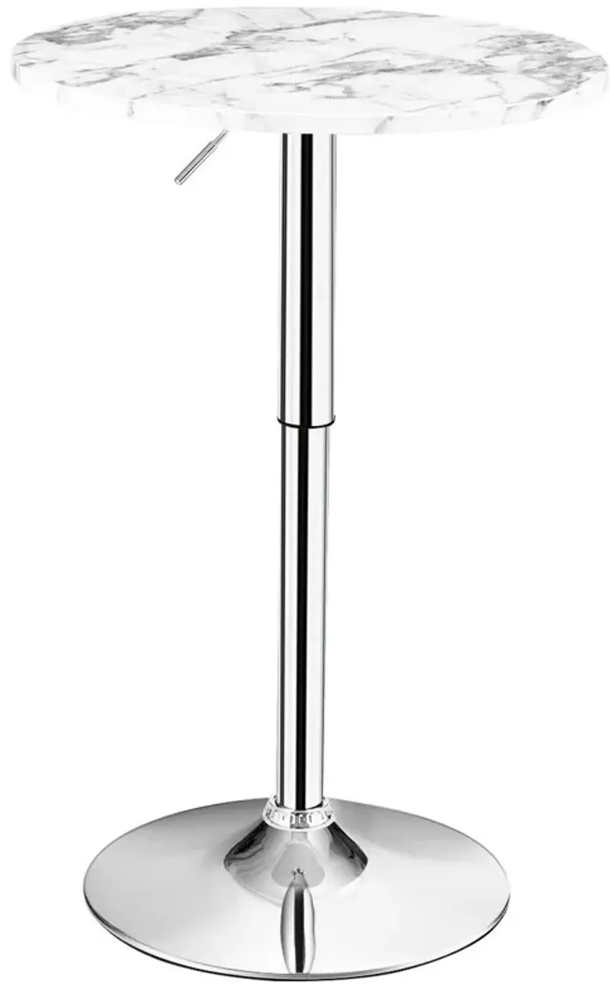 360� Swivel Cocktail Pub Table with Sliver Leg and Base