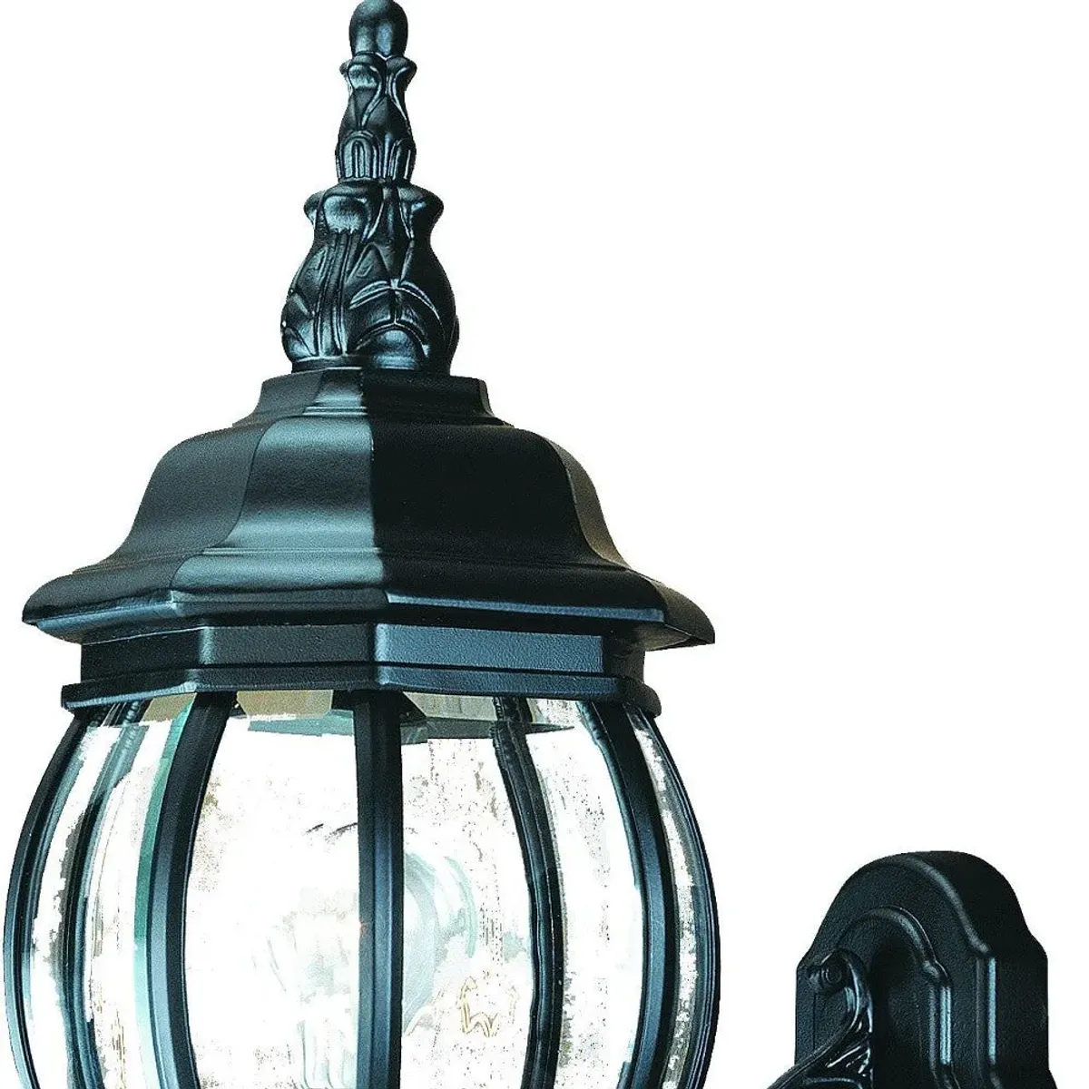 Hivvago Matte Black Glass Globe Wall Light