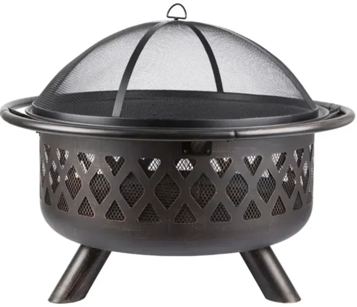 Hivvago 36-inch Bronze Fire Pit with Grill Grate Spark Screen Cover