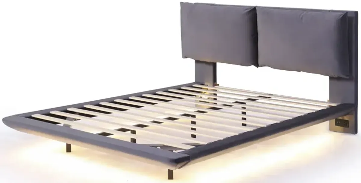 Merax Platform Bed with Sensor Light