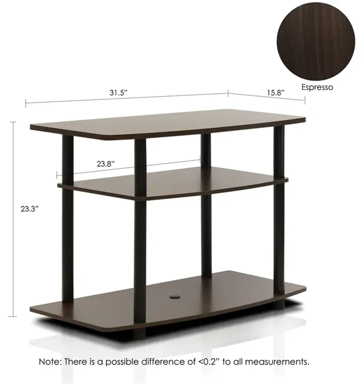 Turn-N-Tube No Tools 3-Tier TV Stands