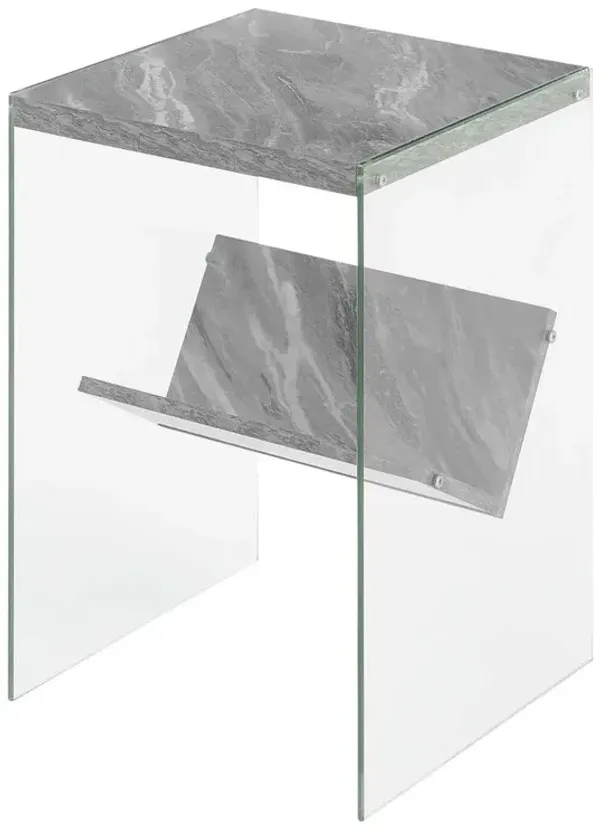 Convenience Concepts Soho End Table, Gray Marble