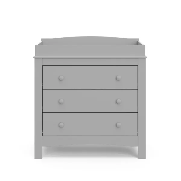 Graco Noah 3 Drawer Chest with Changing Topper (Pebble Gray)