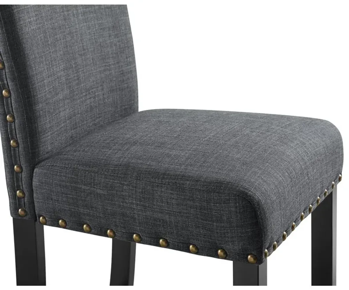 New Classic Furniture Gia Gray Wood Counter Chair with Fabric Seat (Set of 4)