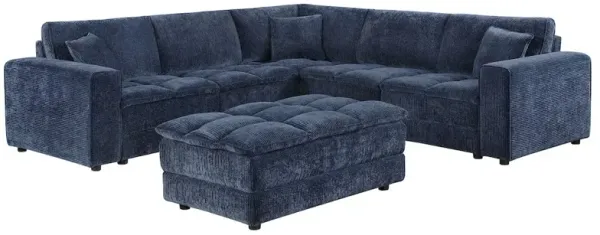 Coaster Co. of America Atlantic 6-piece Upholstered Modular Sectional Sofa Blue
