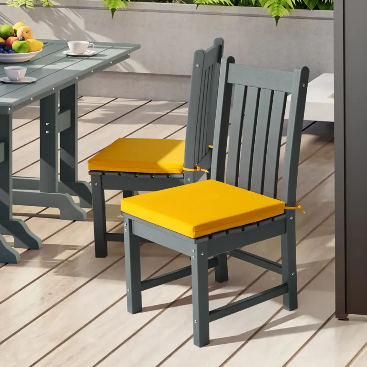 WestinTrends Outdoor Patio Kitchen Dining Chair Square Seat Cushions Set of 4, 19 x 17