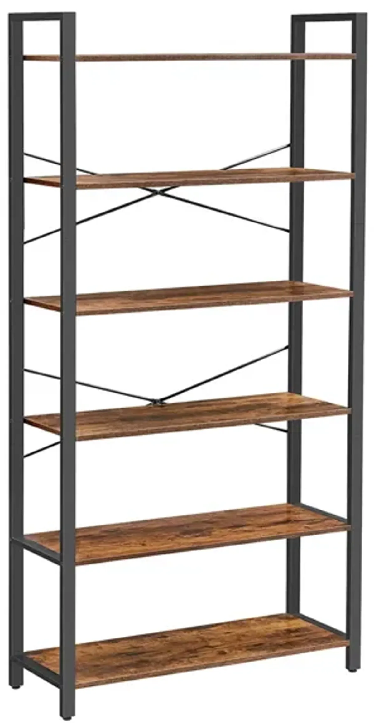 6-Tier Bookshelf with Steel Frame