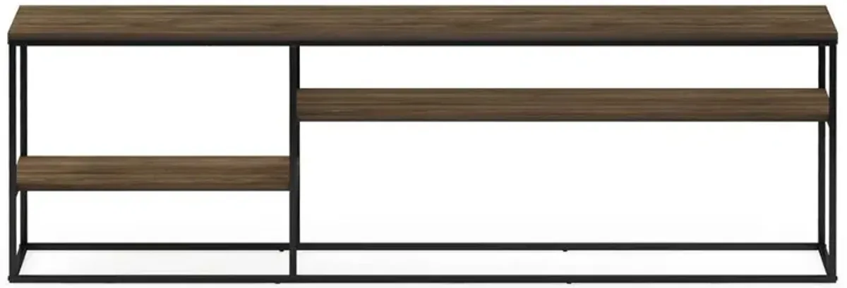 Furinno Moretti Modern Lifestyle TV Stand for TV up to 78 Inch, Columbia Walnut