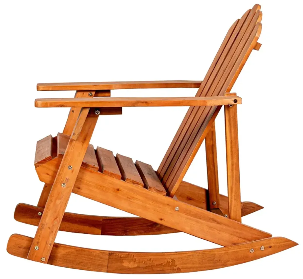 Kiawah Outdoor Patio Classic Acacia Wood Adirondack Rocking Chair