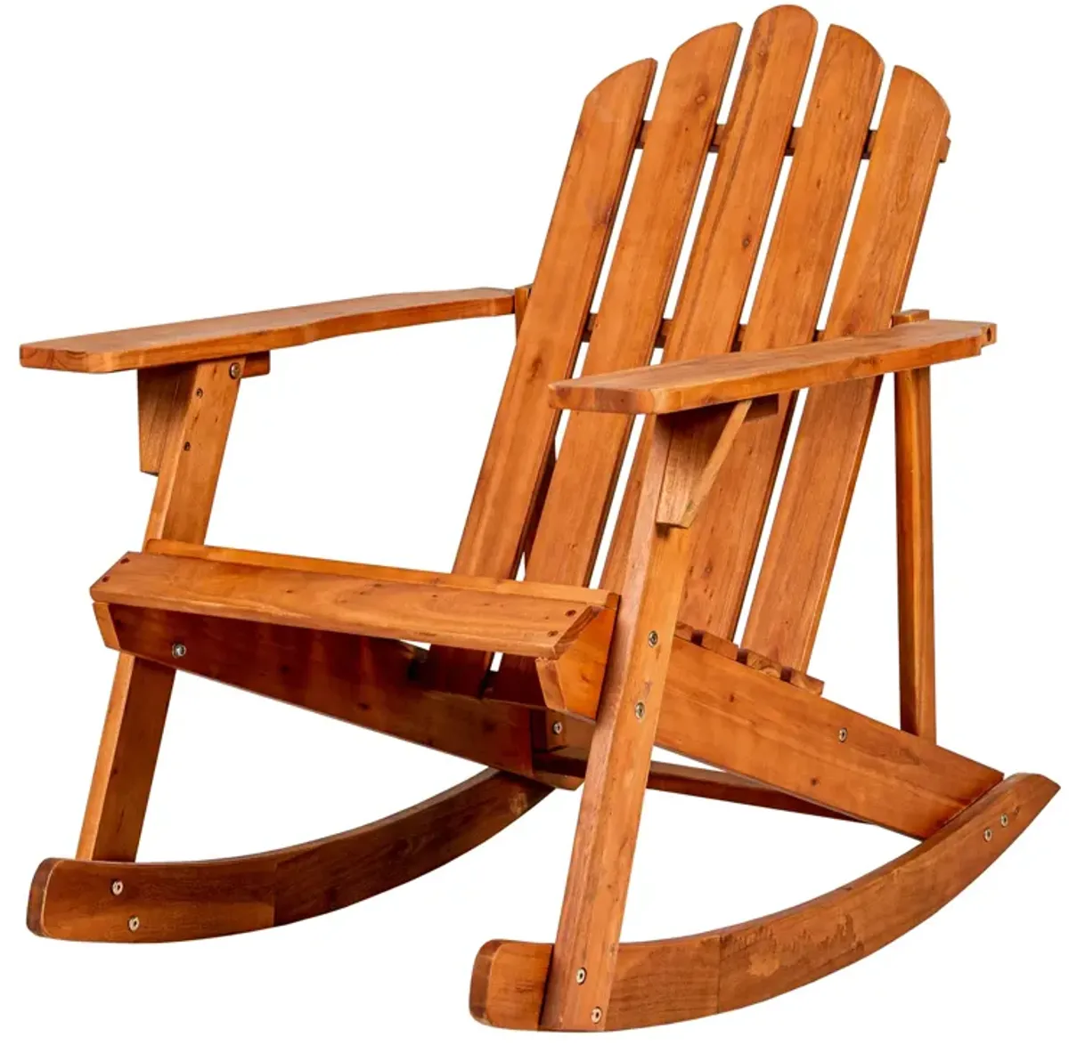 Kiawah Outdoor Patio Classic Acacia Wood Adirondack Rocking Chair