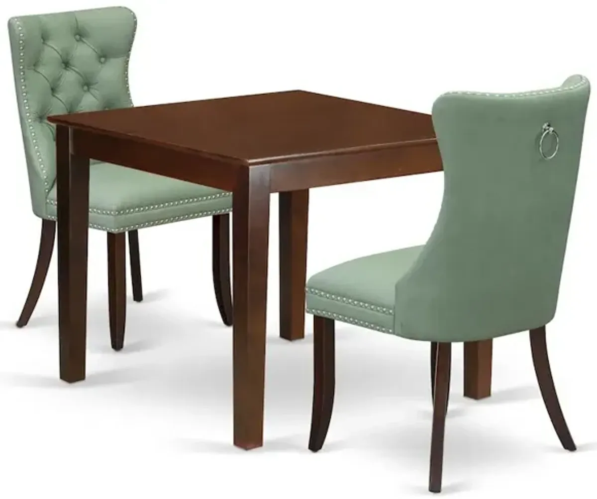 3 Piece Dinette Set Consists of a Square Kitchen Dining Table