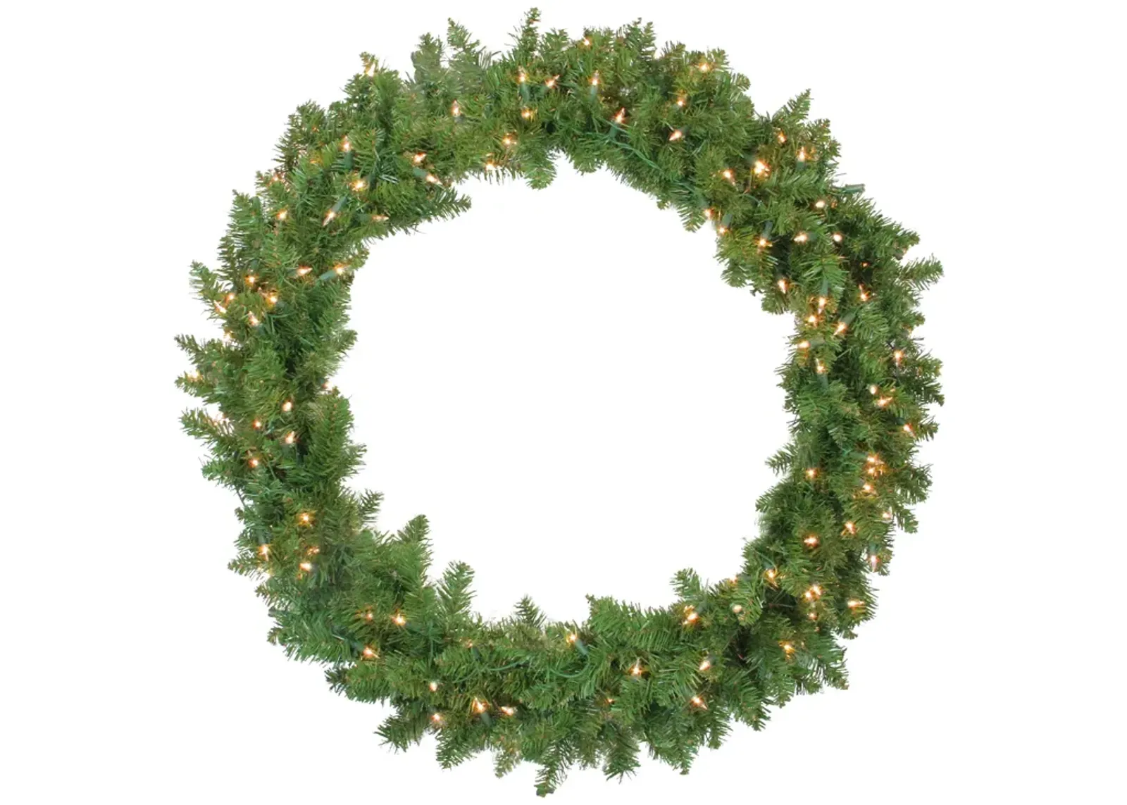 Pre-Lit Rockwood Pine Artificial Christmas Wreath  36-Inch  Clear Lights