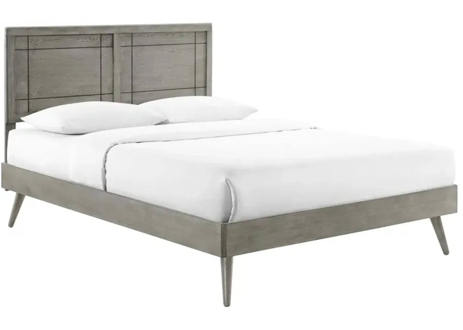 Modway - Marlee Twin Wood Platform Bed with Splayed Legs