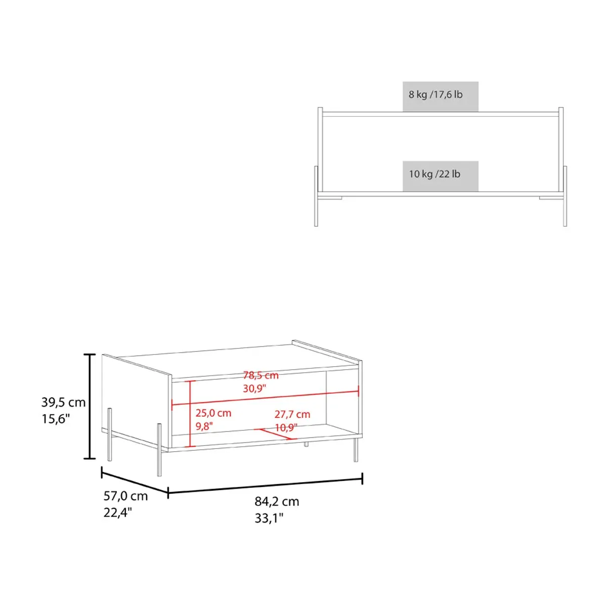 Coffee Table Narka, Living Room, White