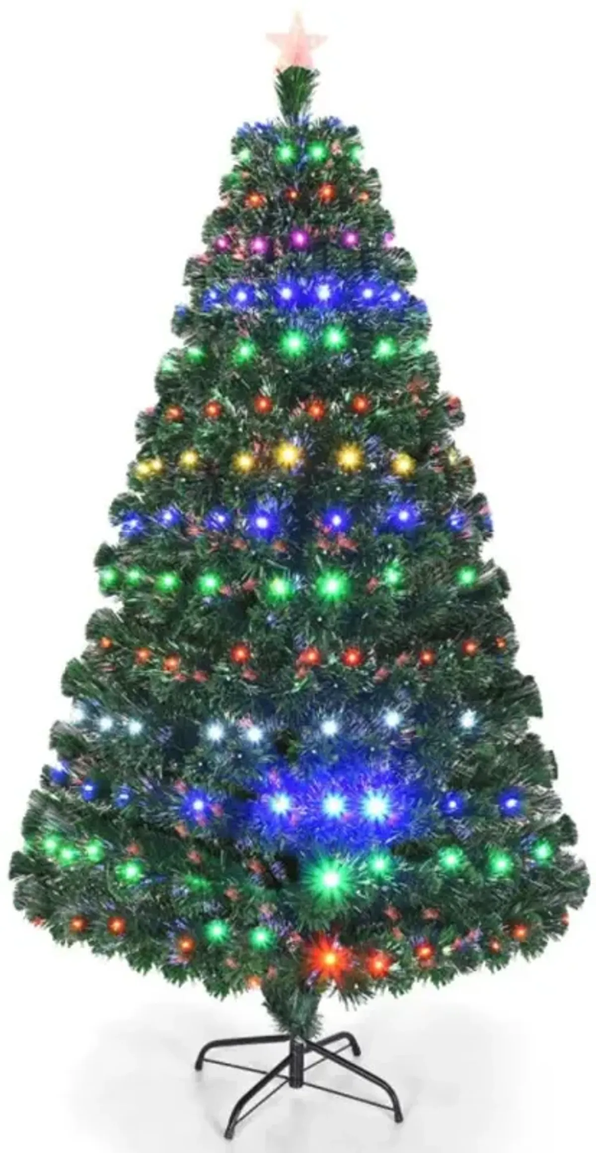 Artificial Christmas Tree with LED Light and Metal Stand