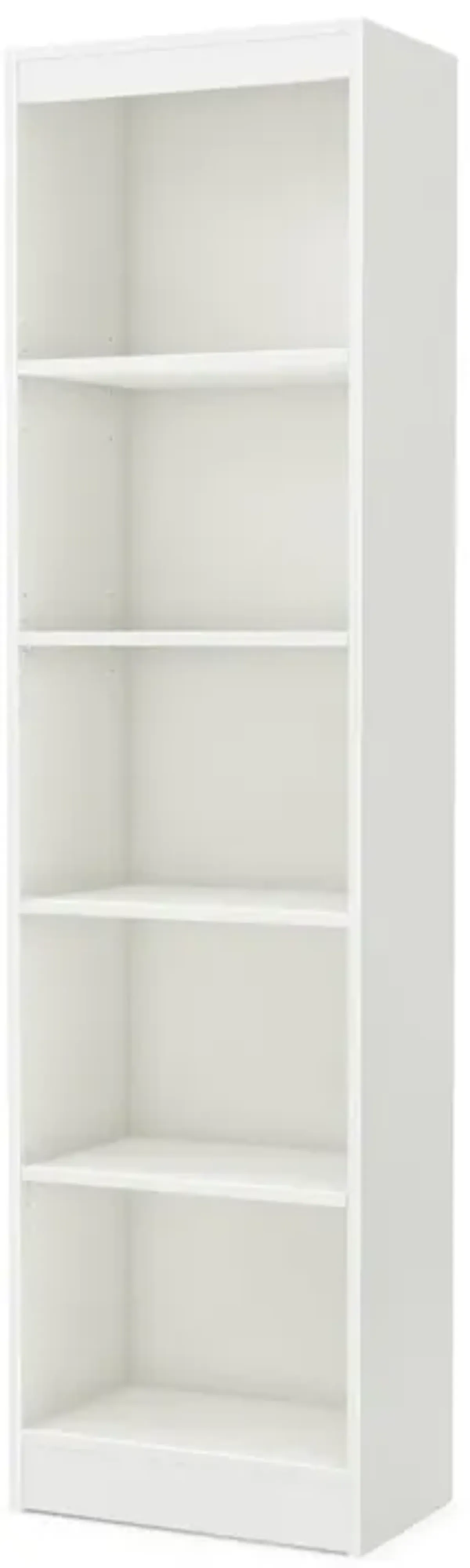Space-Saving 5-Shelf Slim Bookcase for Books and Decorative Items