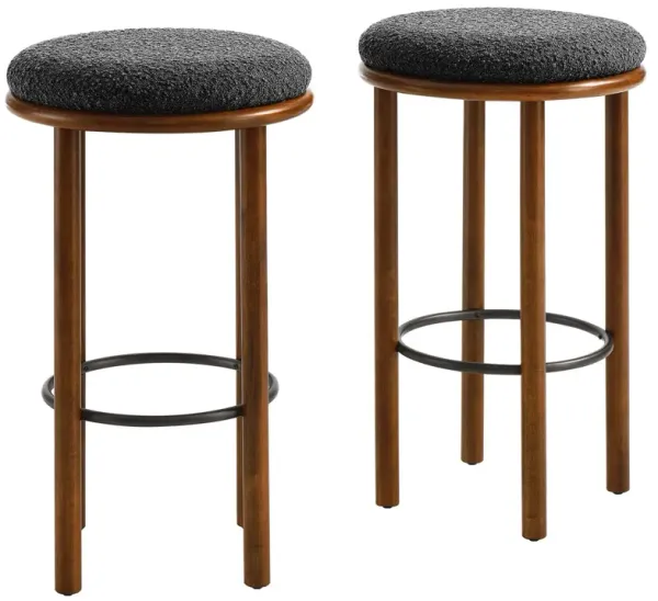 Fable Boucle Fabric Bar Stools - Set of 2