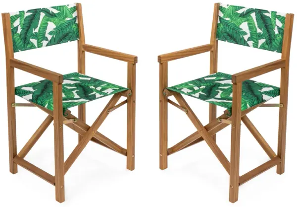 Cukor Classic Vintage Outdoor Acacia Wood Folding Director Chair with Canvas Seat