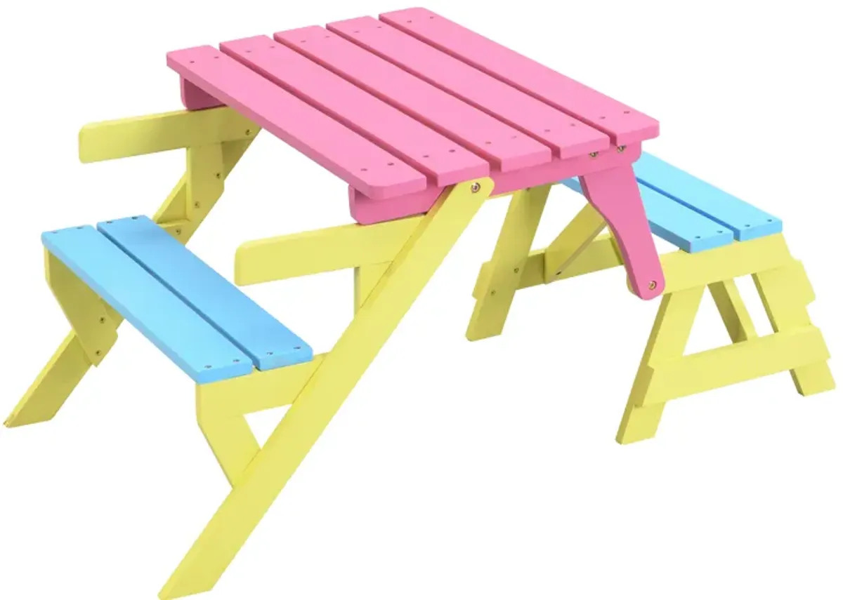 KID'S MULTI-FUNCTIONAL ARM CHAIR,TABLE+ 2 BENCHES (All-in-one)