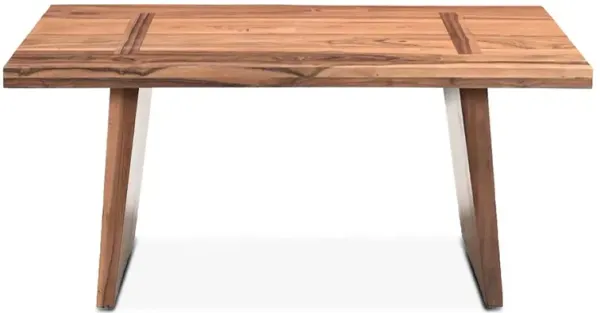 World Interiors Madrid Modern Natural Teak Wood Coffee Table