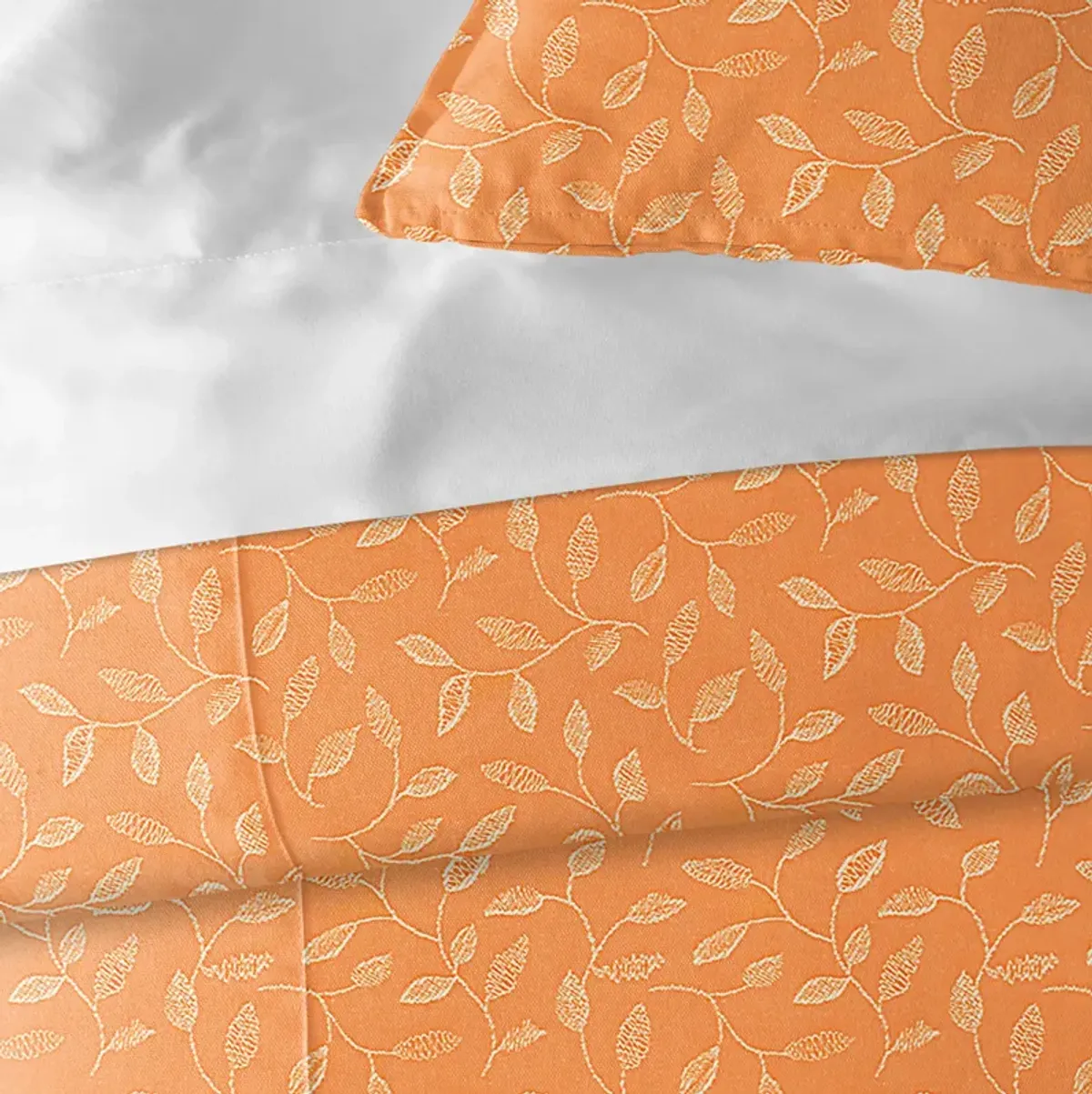 6ix Tailors Fine Linens Sabrina Tangerine Duvet Cover Set