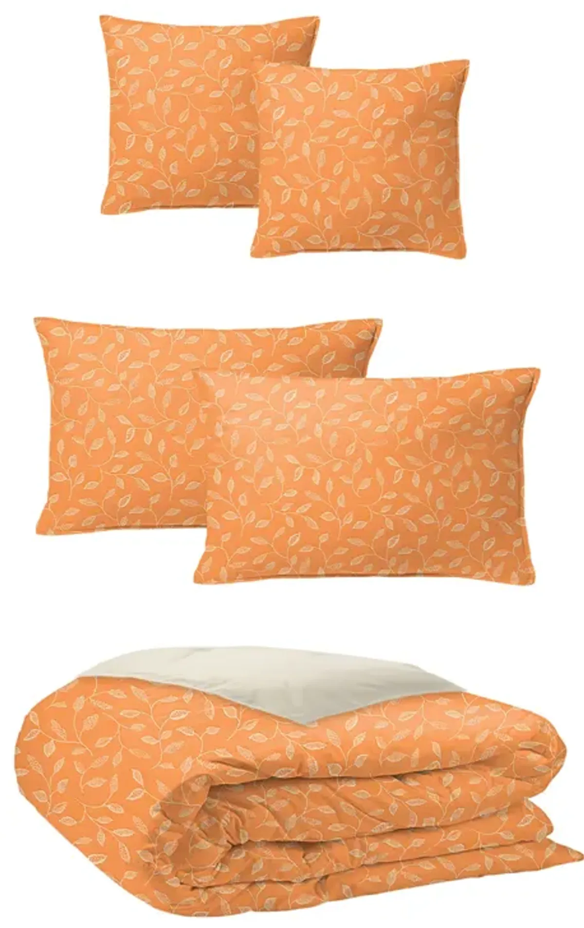 6ix Tailors Fine Linens Sabrina Tangerine Duvet Cover Set