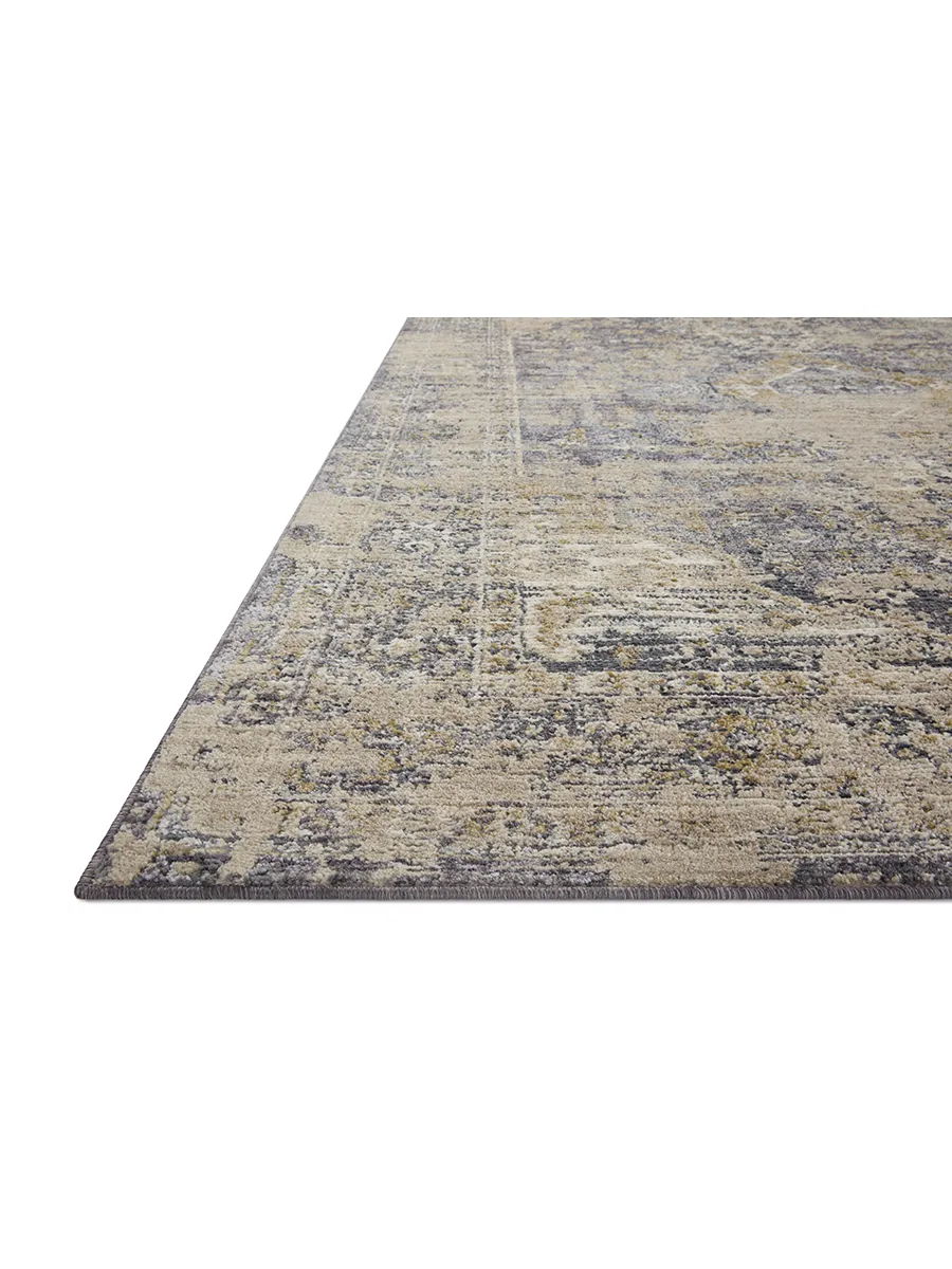 Indra INA03 Charcoal/Natural 3'7" x 5'7" Rug