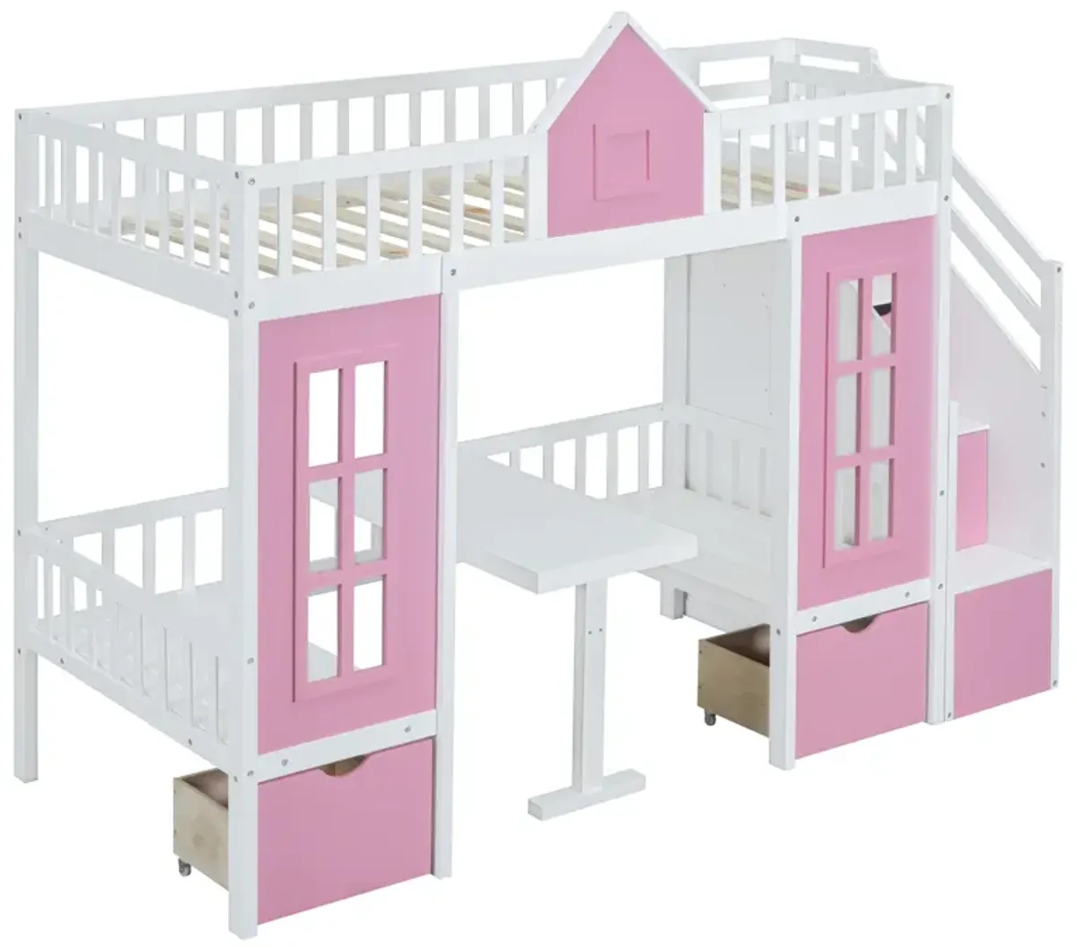 Merax Bunk Bed with Table