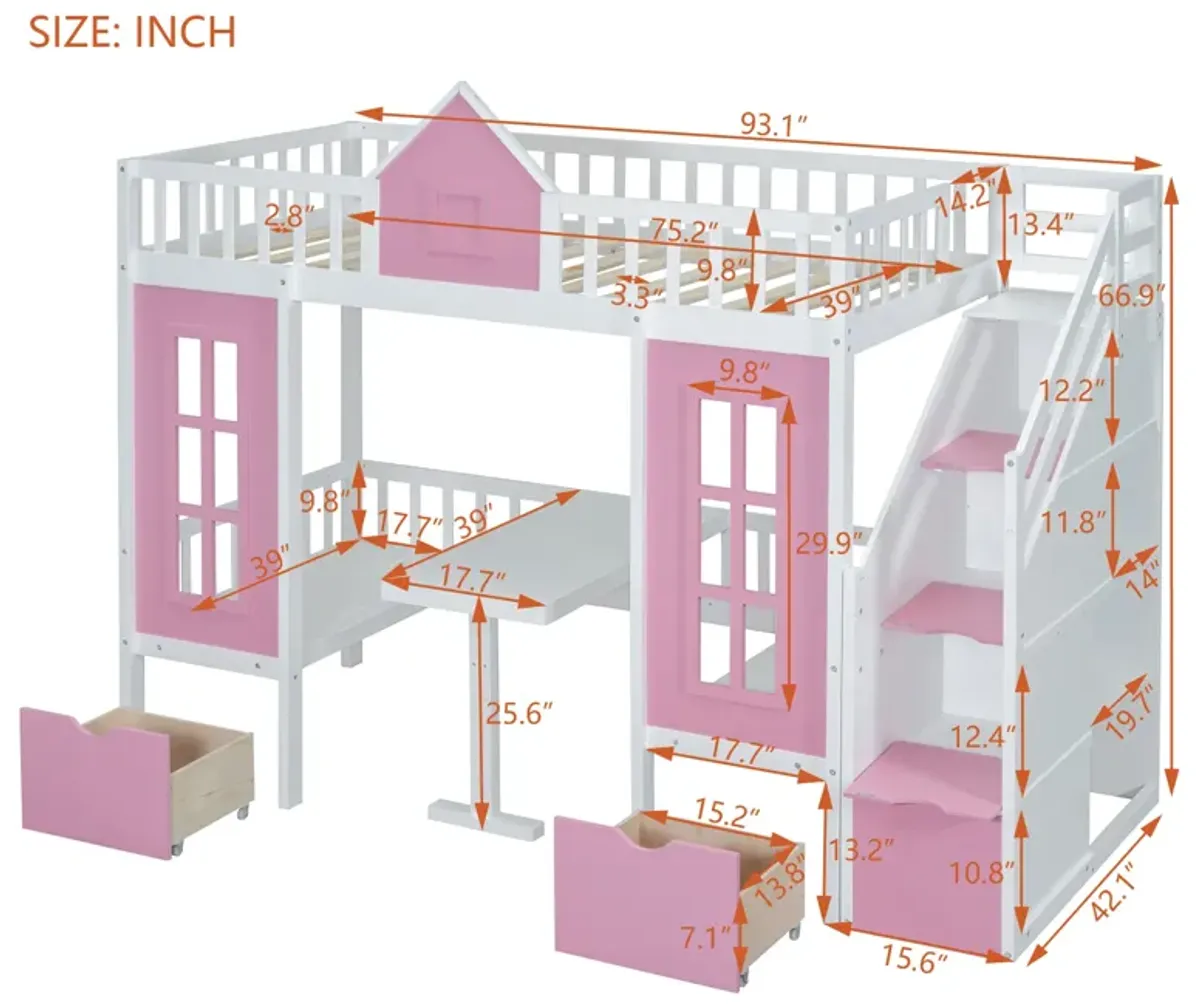 Merax Bunk Bed with Table