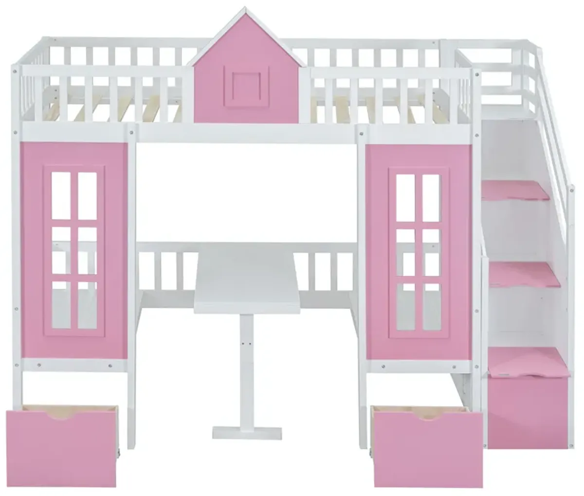 Merax Bunk Bed with Table