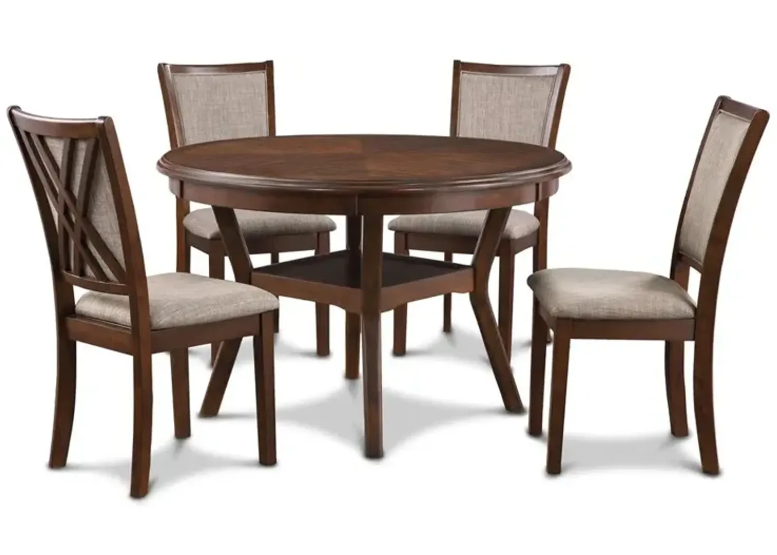 New Classic Furniture Furniture Amy 5-Piece Contemporary Wood Dining Set in Cherry