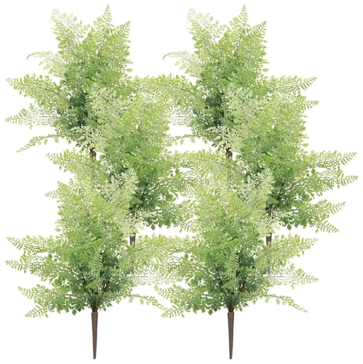 6-Piece Maiden Hair Fern Bush Set for Natural-Looking Home, Office, or Event Decor