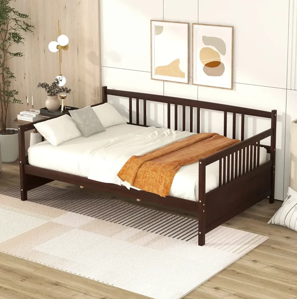 Merax Full Size Daybed with Support Legs